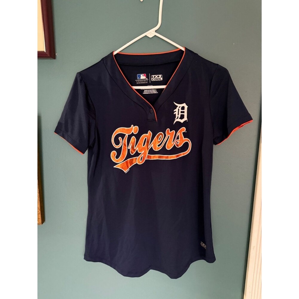 MLB Detroit Tigers Navy and Orange Team Jersey 287